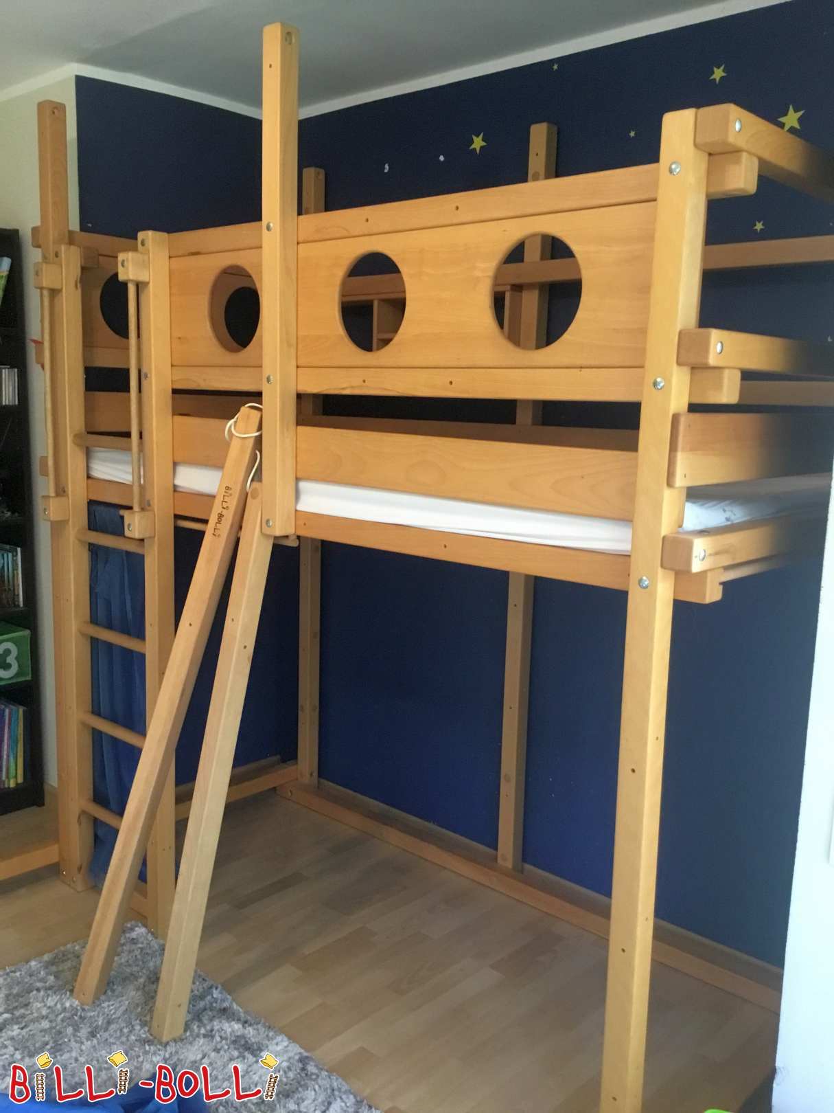 Mitwachsendes Hochbett, Buche geölt-gewachst in Starnberg (Kategorie: Hochbett gebraucht)