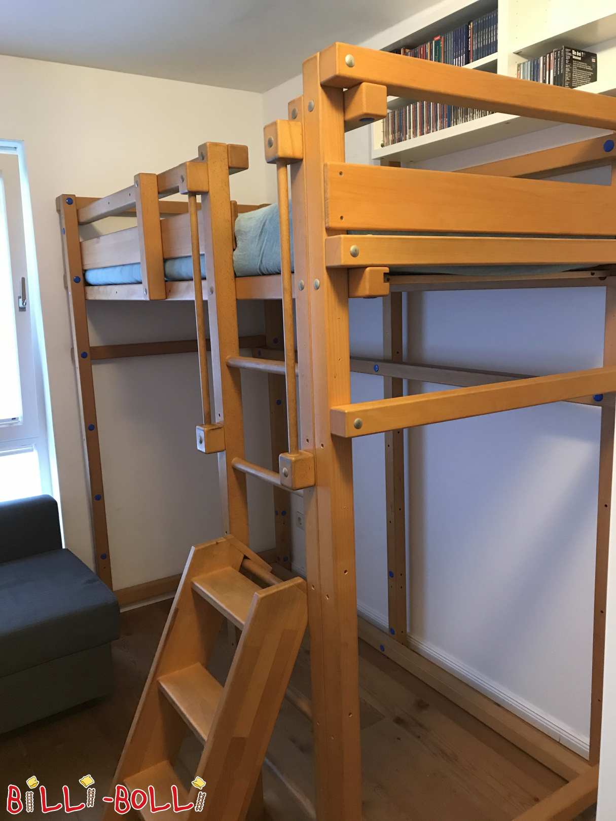 Mitwachsendes Hochbett (Buche geölt) in Hürth (Kategorie: Hochbett gebraucht)