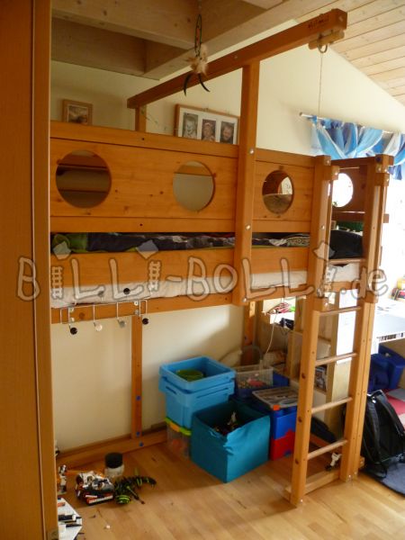 MItwachsendes Hochbett, FIchte honigfarben (Kategorie: Hochbett gebraucht)