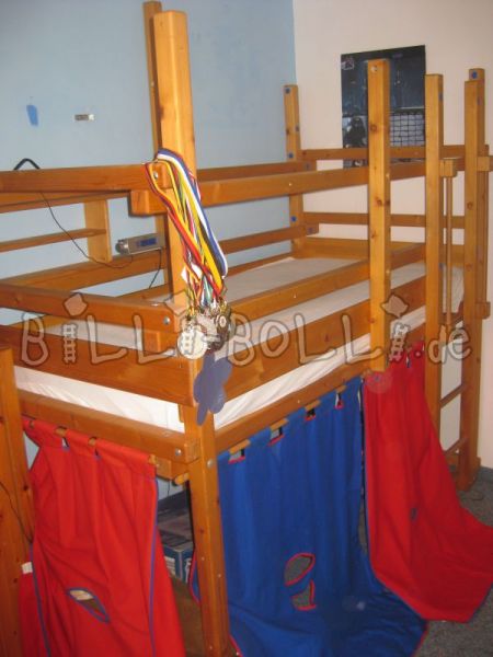 Mitwachsendes Hochbett, honigfarben geölt (Hochbett gebraucht) Mitwachsendes Hochbett, honigfarben geölt (Hochbett gebraucht)