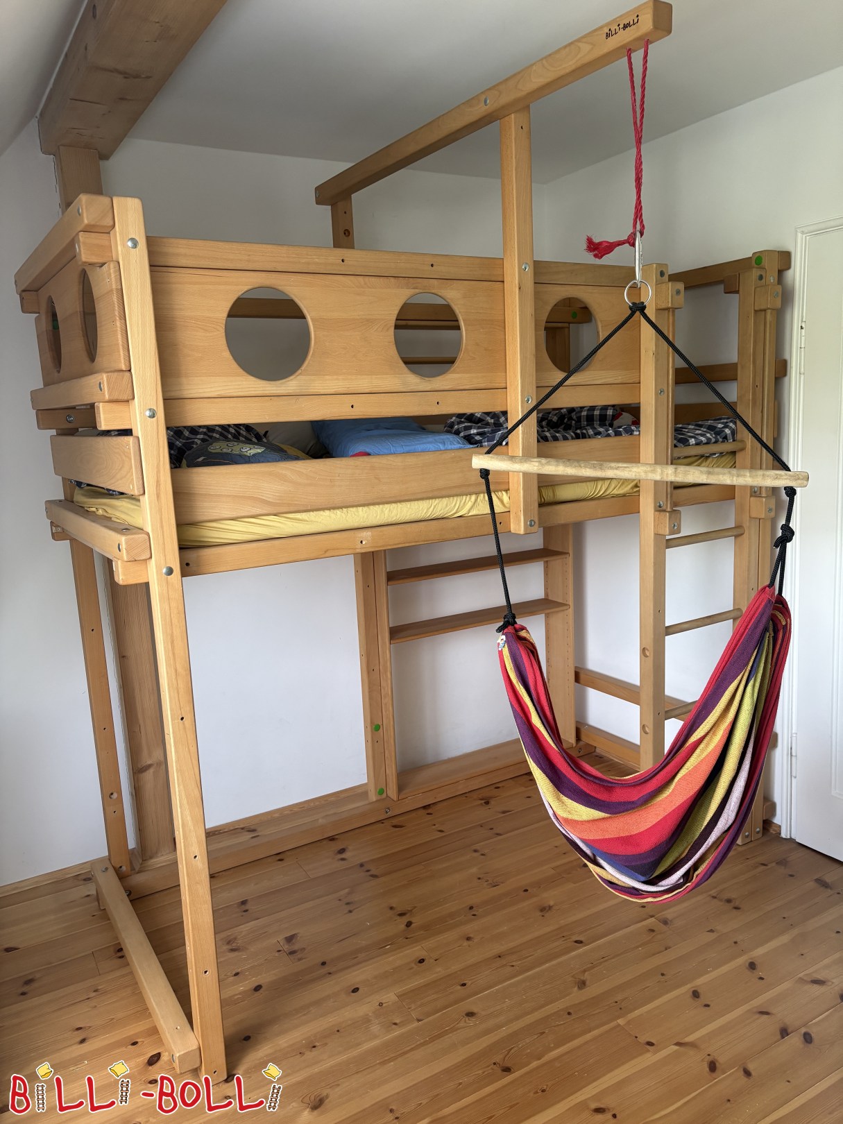 Mitwachsendes Hochbett in Buche geölt-gewachst (Kategorie: Hochbett mitwachsend gebraucht)