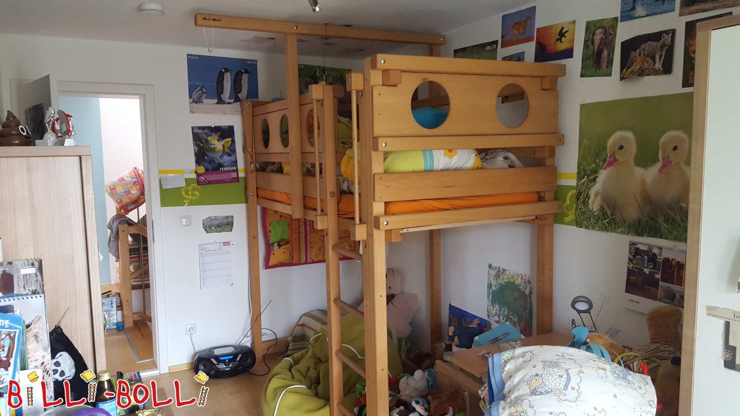 Mitwachsendes Hochbett in Buche geölt incl. Kojenbretter (Kategorie: Hochbett mitwachsend gebraucht)