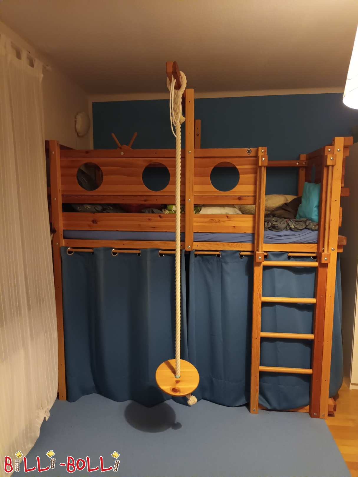 Mitwachsendes Hochbett Kiefer 90x200 mit tollem Zubehör (Kategorie: Hochbett mitwachsend gebraucht)