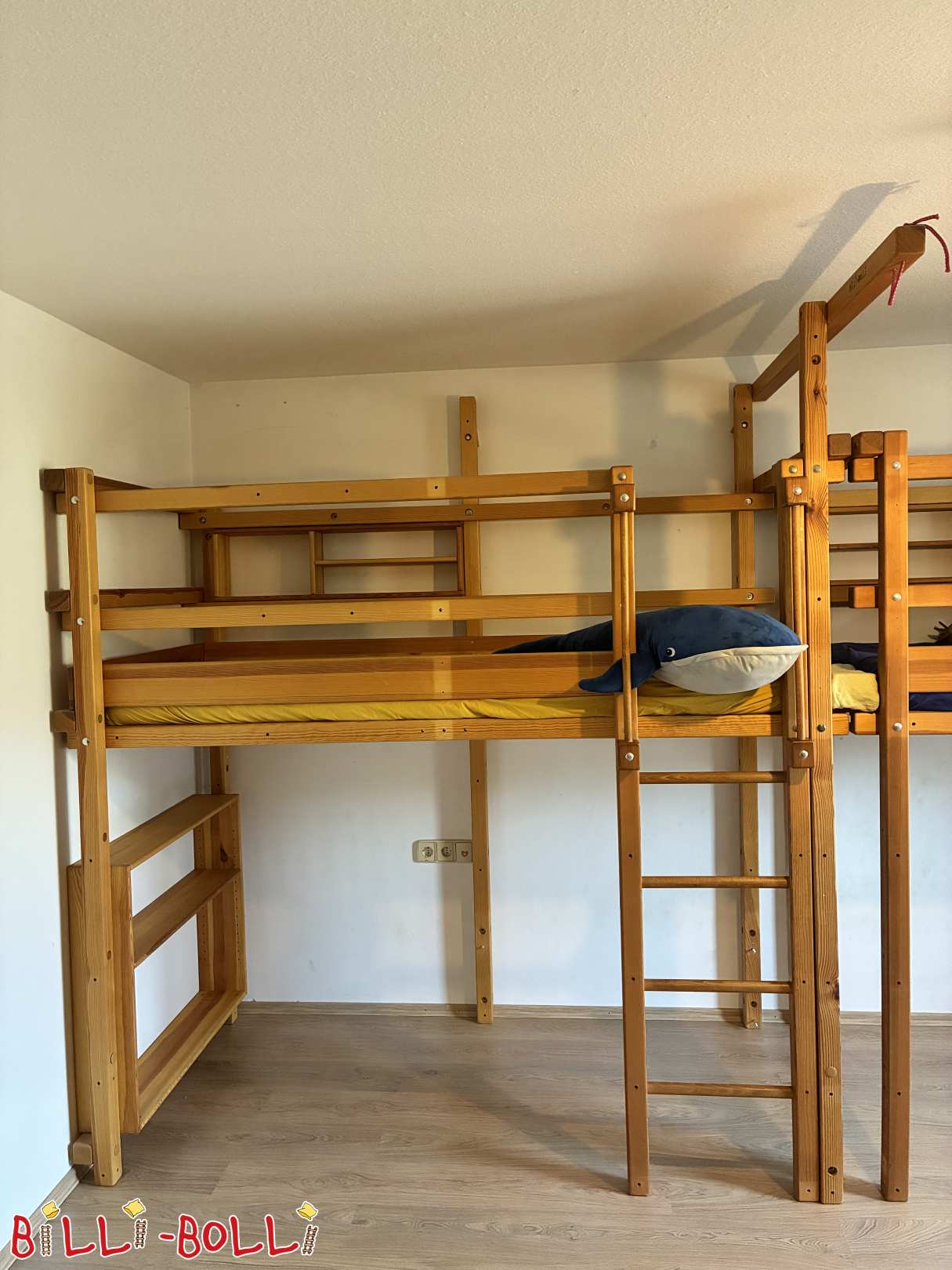 Mitwachsendes Hochbett, Kiefer geölt/gewachst (Kategorie: Hochbett mitwachsend gebraucht)