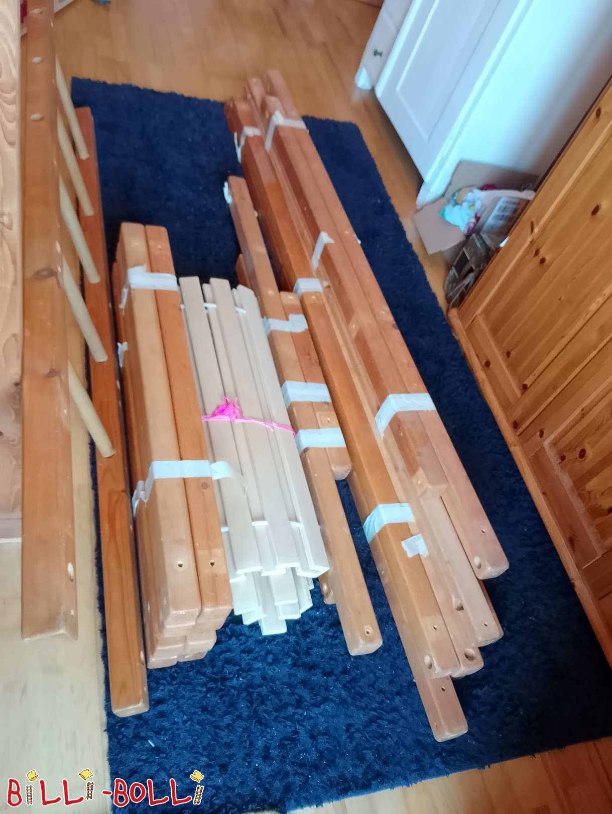 Mitwachsendes Hochbett Kiefer honigfarben (Kategorie: Hochbett mitwachsend gebraucht)