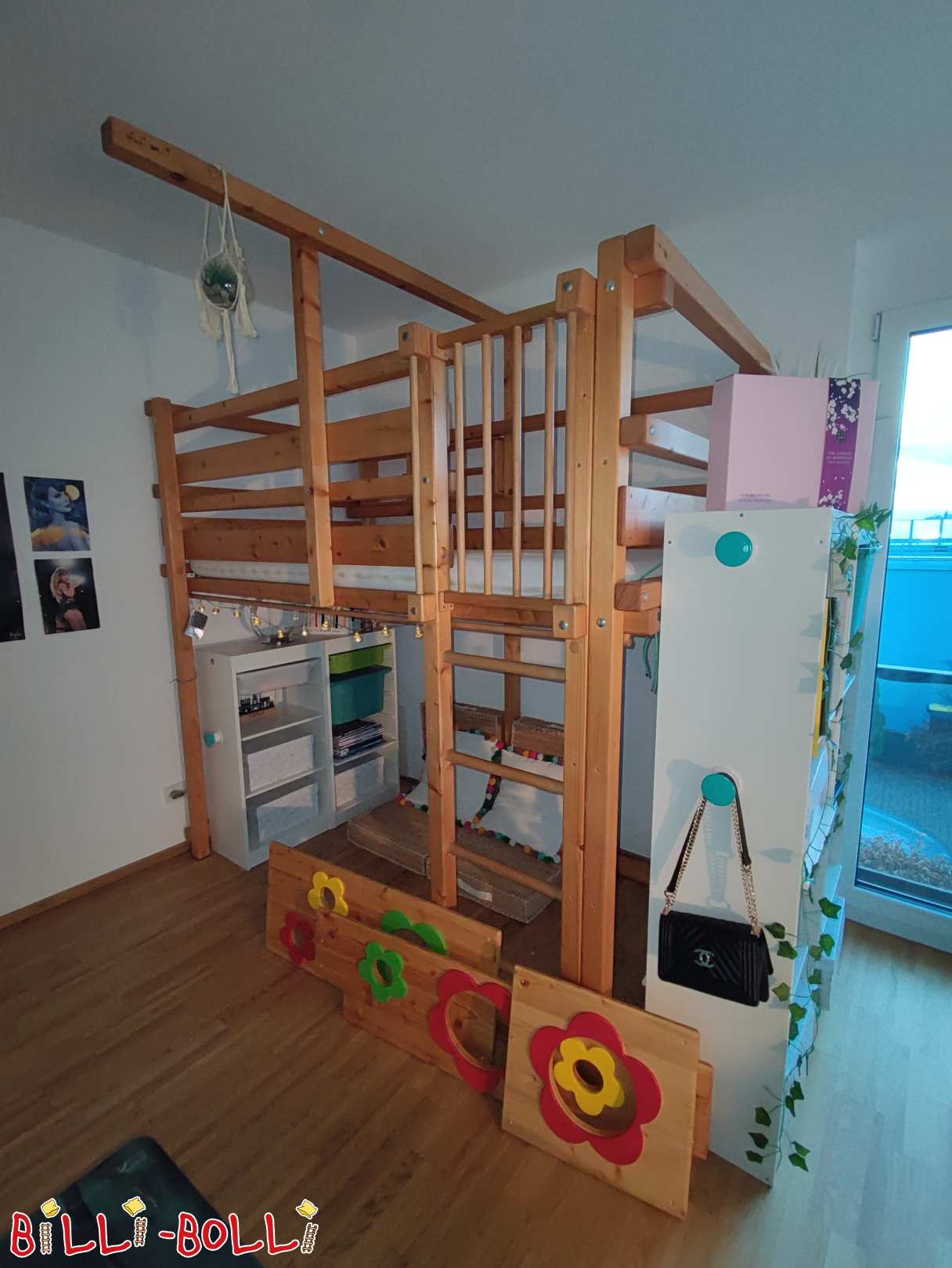 Mitwachsendes Hochbett mit Blumenbrettern, Fichte, in Hannover (Kategorie: Hochbett mitwachsend gebraucht)