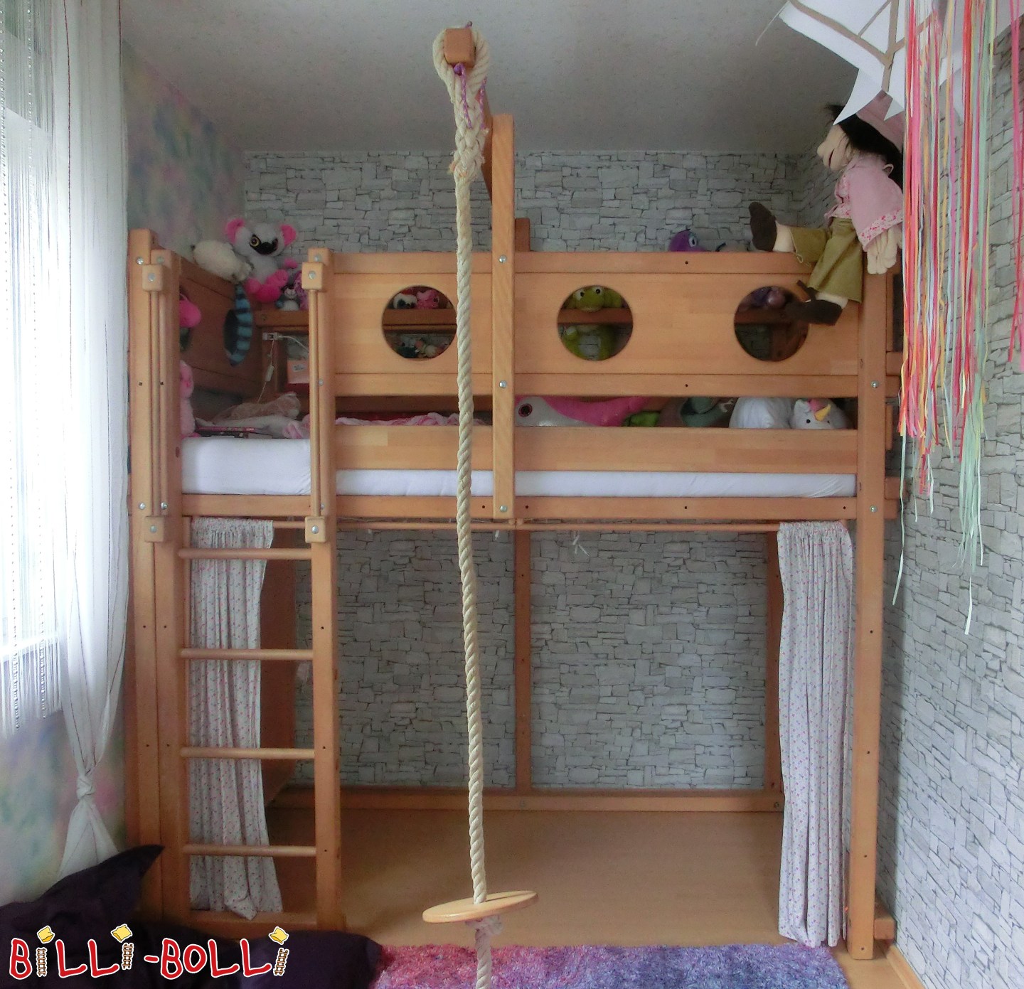 Mitwachsendes Hochbett mit reichlich Zubehör (Frankfurt) (Kategorie: Hochbett mitwachsend gebraucht)