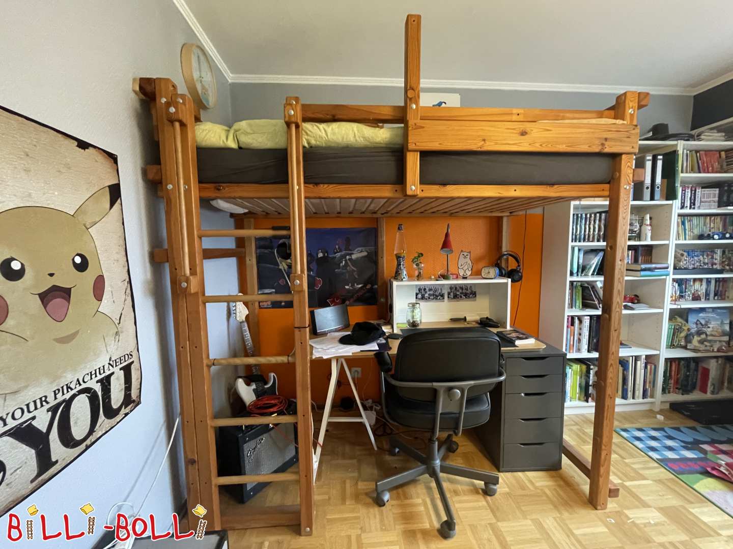 Mitwachsendes Hochbett mit Rutsche - LUXEMBURG (Kategorie: Hochbett mitwachsend gebraucht)