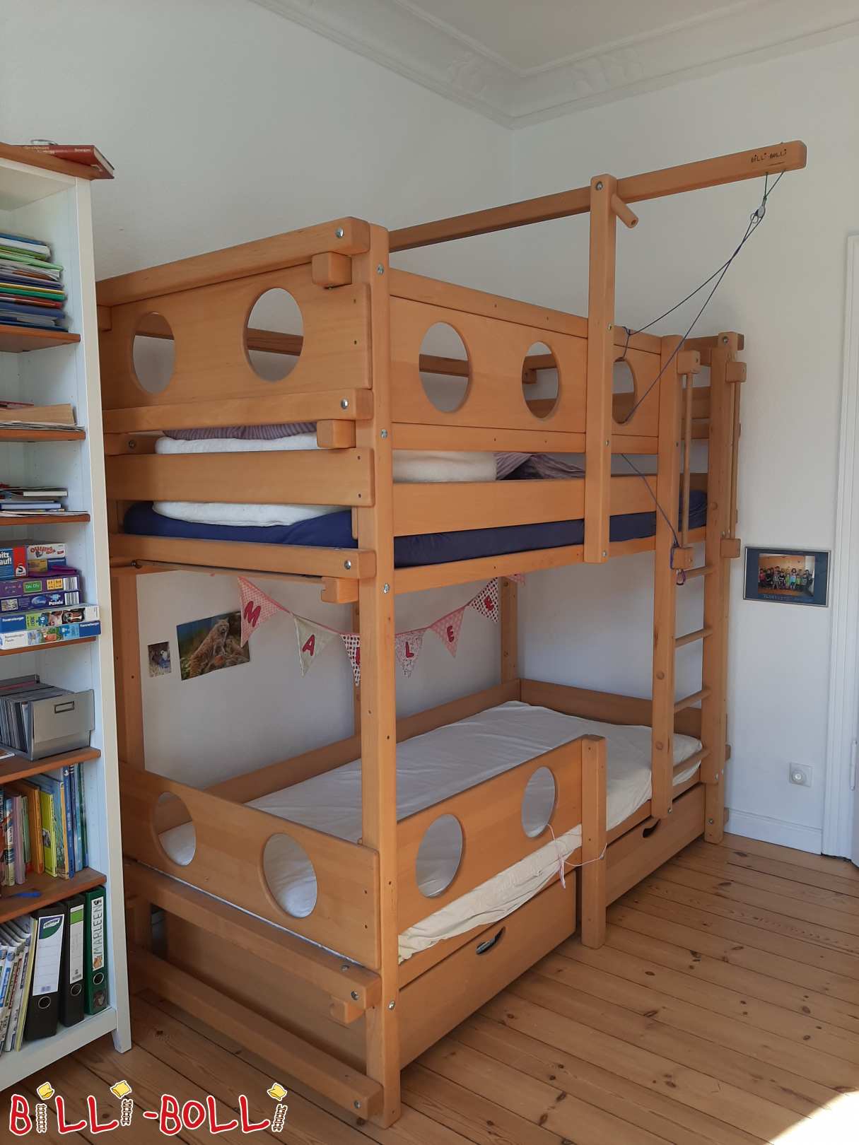 Piraten-Etagenbett Buche geölt (Kategorie: Etagenbett gebraucht)