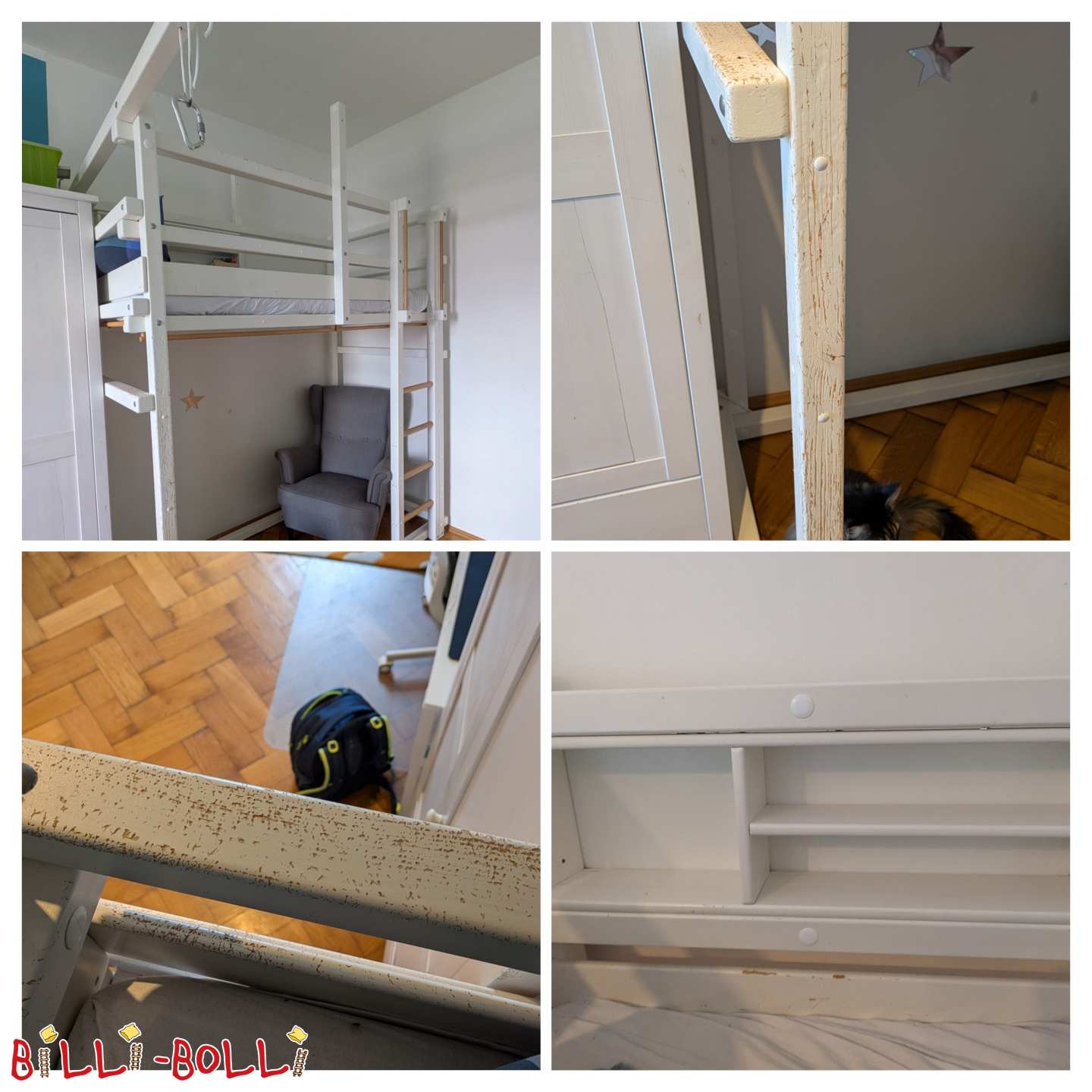 Mitwachsendes Hochbett weiß lackiert - München (Kategorie: Hochbett mitwachsend gebraucht)