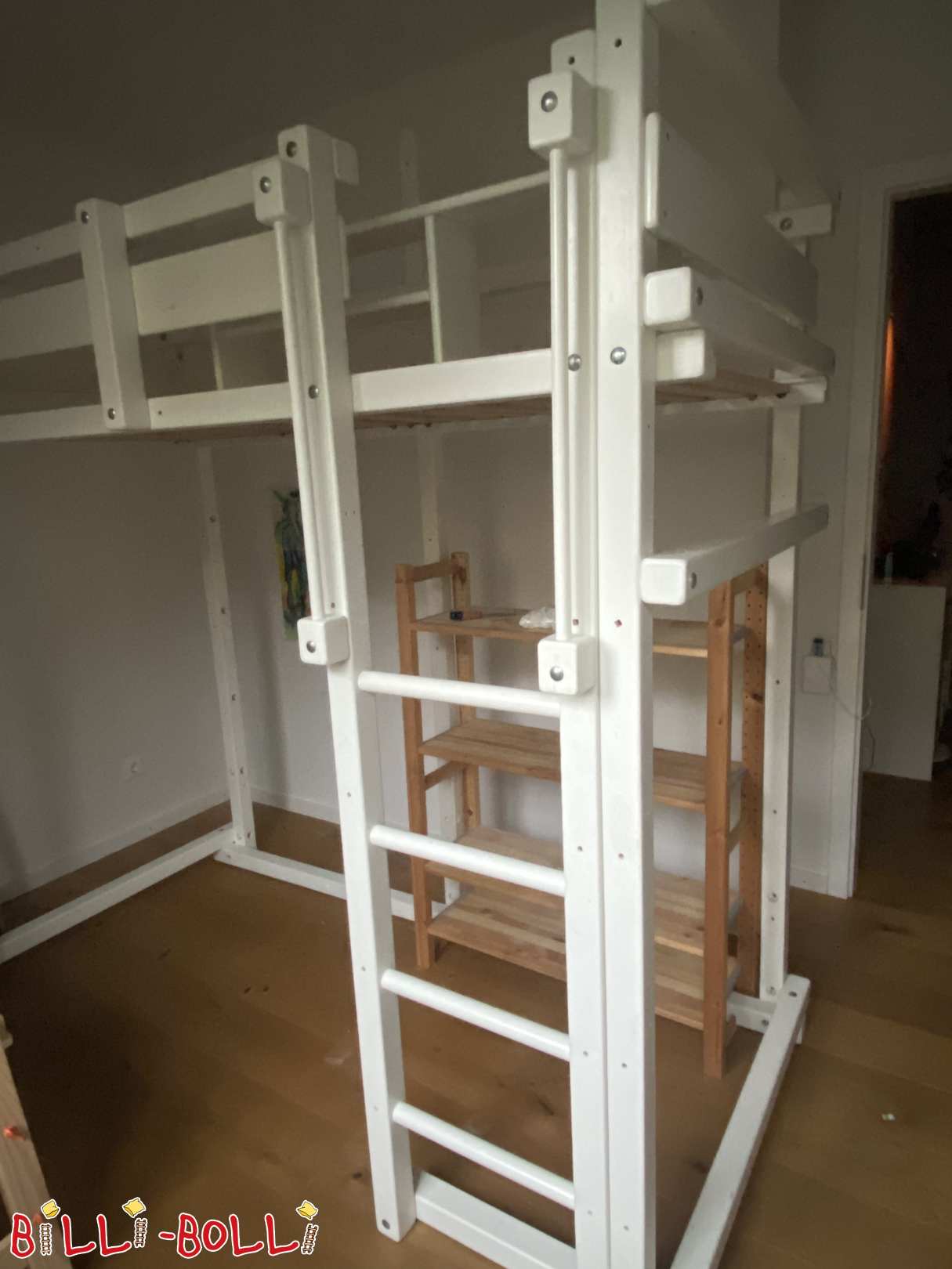 Mitwachsendes Hochbett weiß lackiert (Kategorie: Hochbett mitwachsend gebraucht)