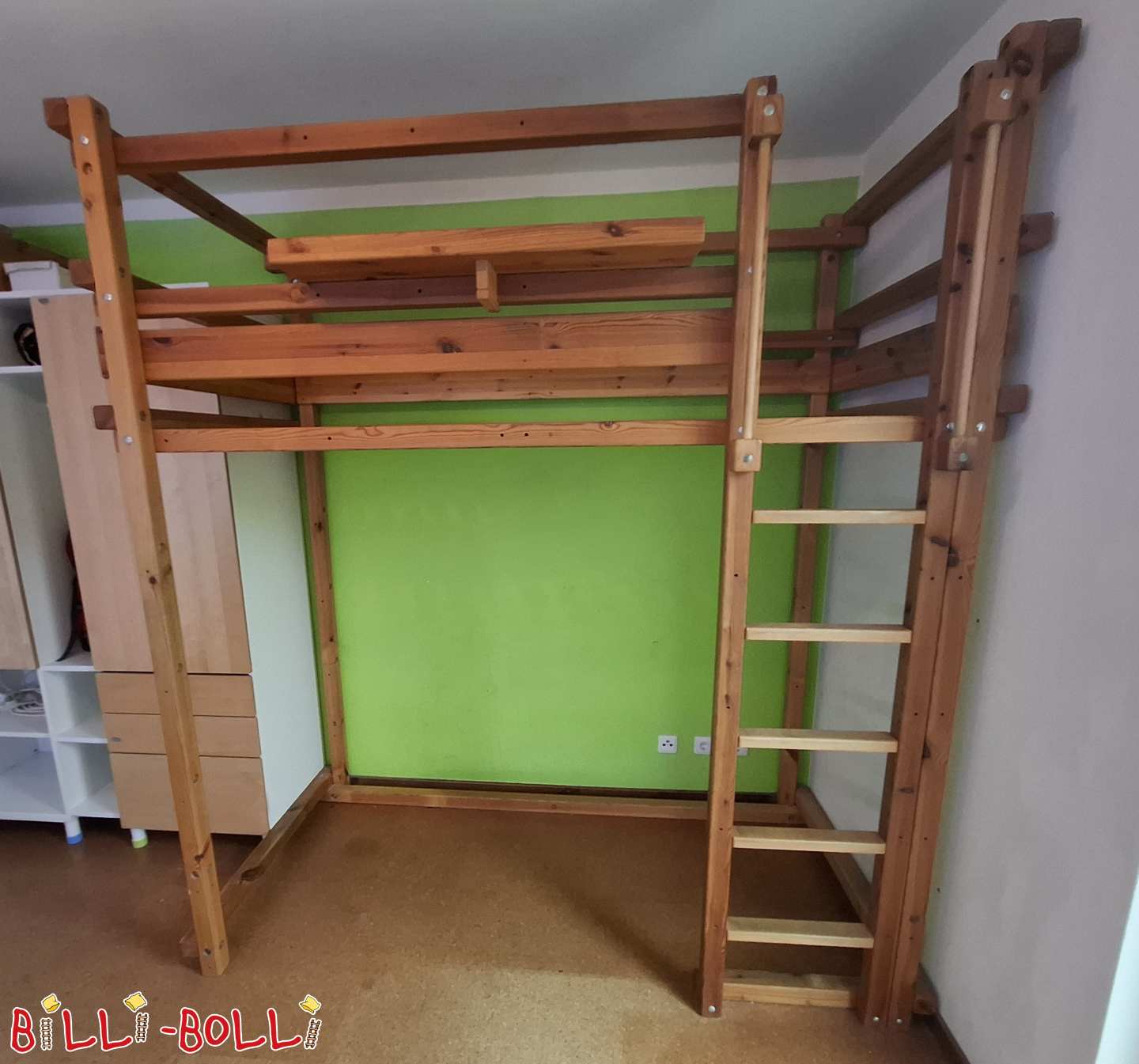 Mitwachsendes Studentenhochbett in Kiefer geölt in München (Kategorie: Studenten-Hochbett gebraucht)
