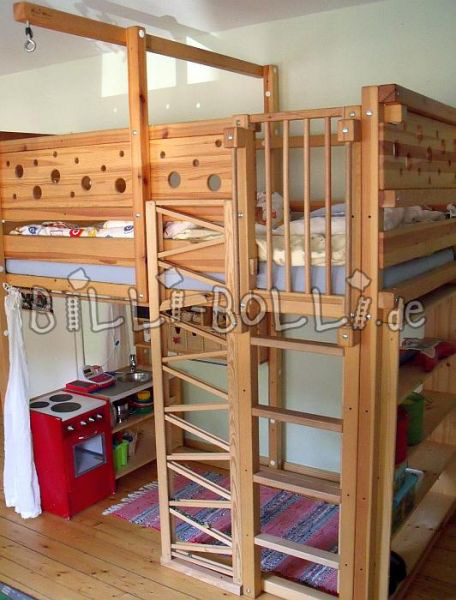 Original Billi Bolli mitwachsendes Hochbett mit viel Zubehör (Kategorie: Hochbett gebraucht)