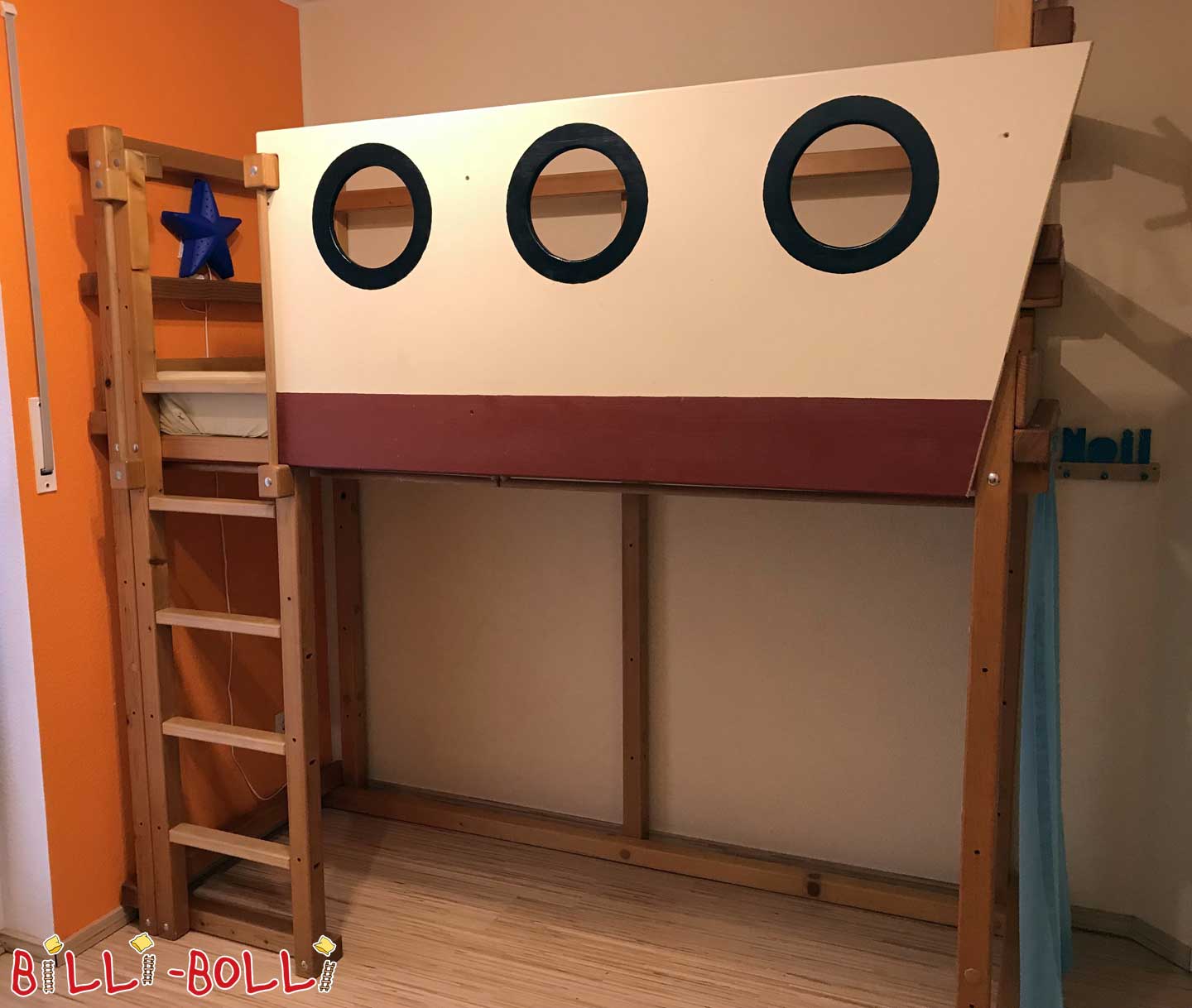 Piraten-Hochbett 80 x 200 cm (Hochbett gebraucht) Piraten-Hochbett 80 x 200 cm (Hochbett gebraucht)
