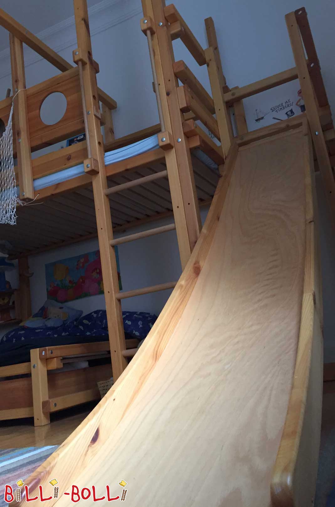 Rutsche und Rutschenturm, Rutschengitter, (Spielkran - verkauft) (Etagenbett gebraucht)