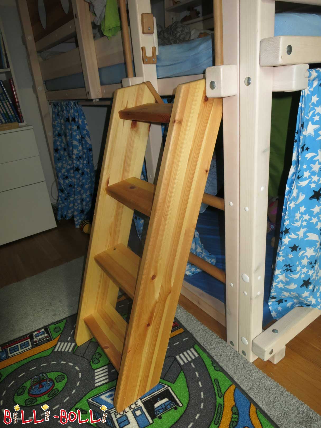 Schrägleiter, Leitergitter, Leiterschutz, Buche geölt-gewachst (Babybett gebraucht)