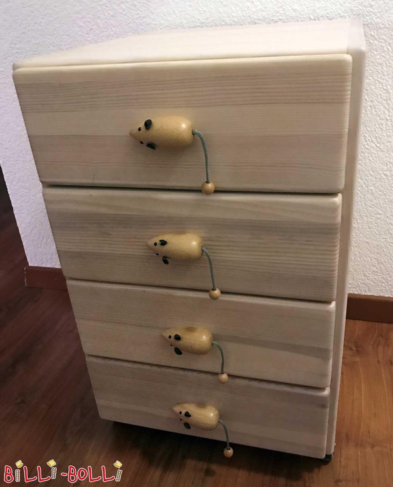 Schreibtisch plus Rollcontainer, Kiefer weiß lackiert (Kindermöbel gebraucht) Schreibtisch plus Rollcontainer, Kiefer weiß lackiert (Kindermöbel gebraucht)