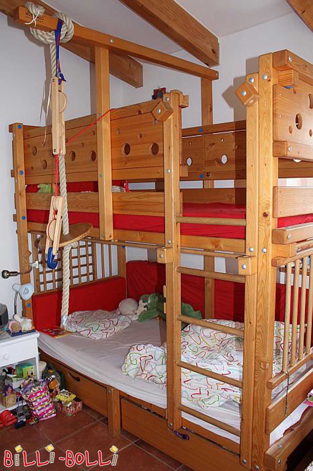 Billi-Bolli Etagen-Bett mit zwei Schlafebenen (Kategorie: Babybett gebraucht)