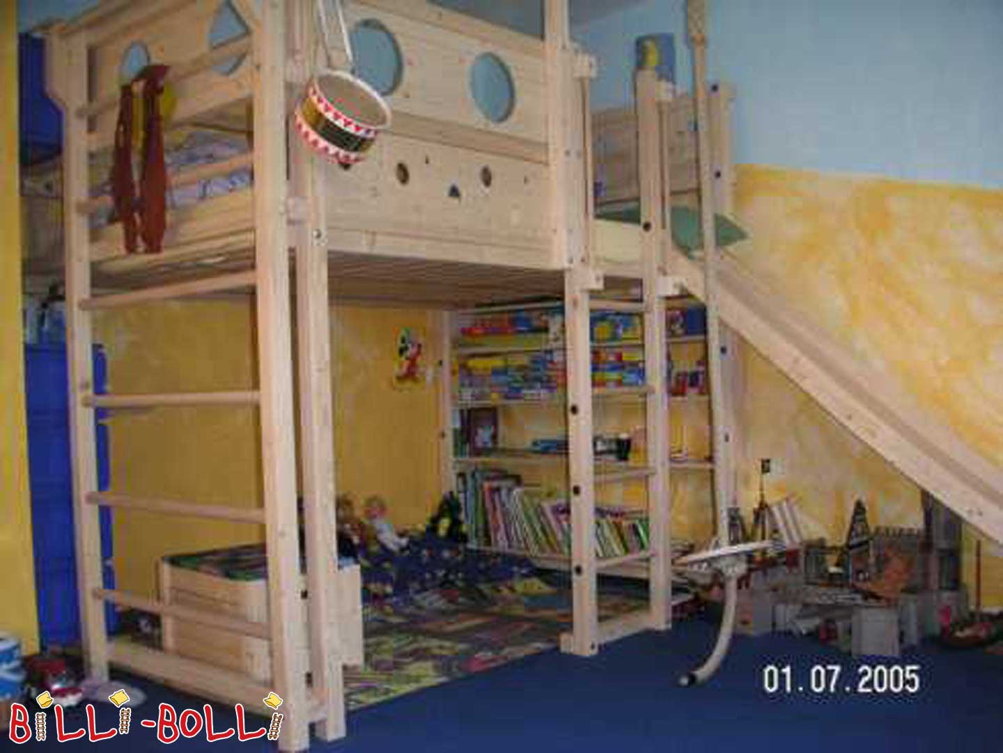 Billi-Bolli-Hochbett-Piratenbett 140 x 200 cm (Hochbett gebraucht) Billi-Bolli-Hochbett-Piratenbett 140 x 200 cm (Hochbett gebraucht)