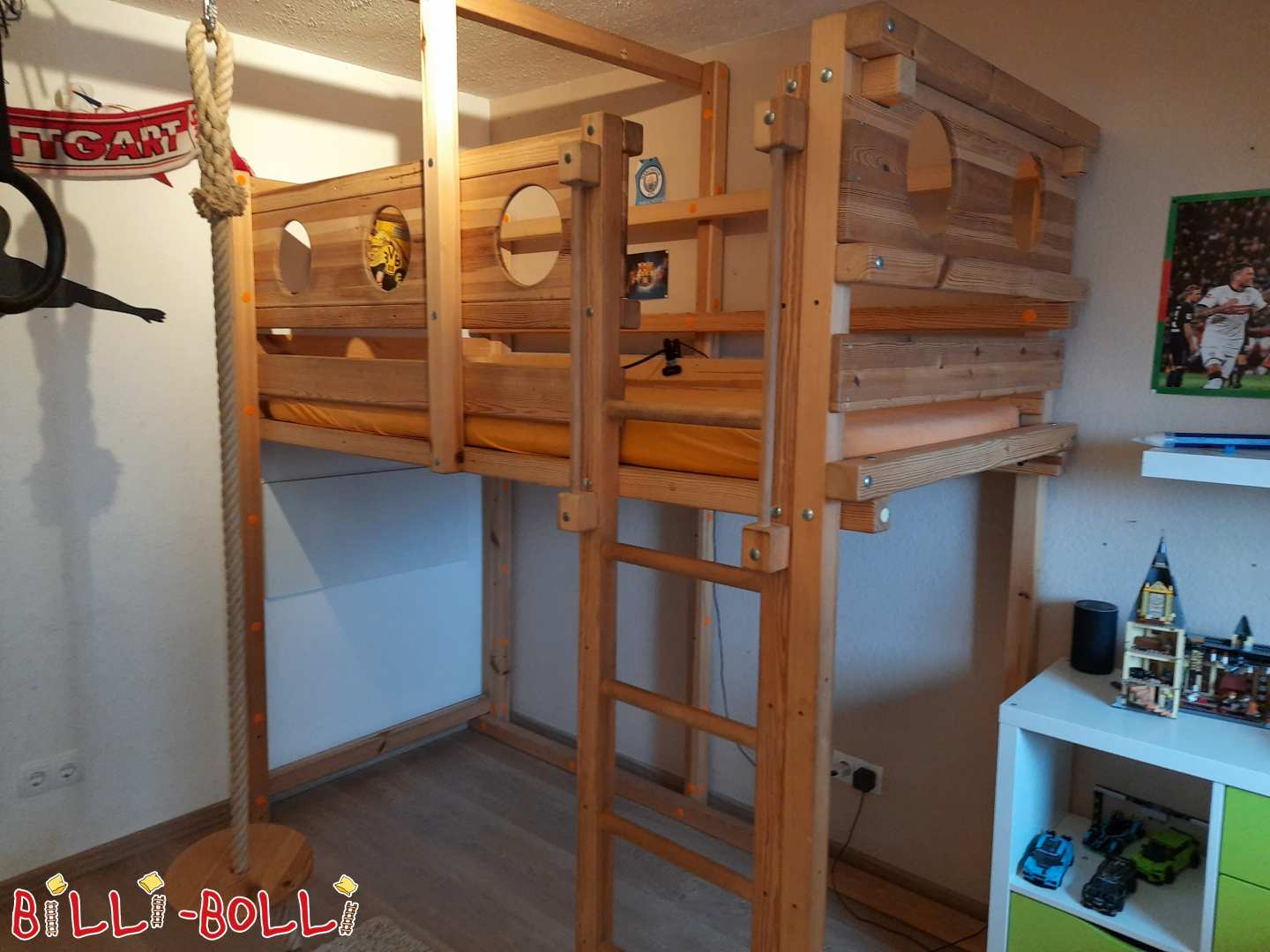 Seefahrer-Hochbett aus Kiefer (Kategorie: Hochbett gebraucht)