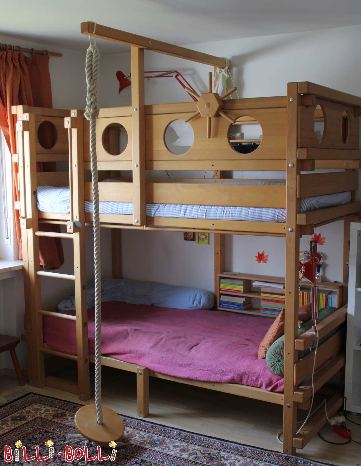 Stockbett 90 x 200 in Buche geölt (München) (Kategorie: Kindermöbel gebraucht)