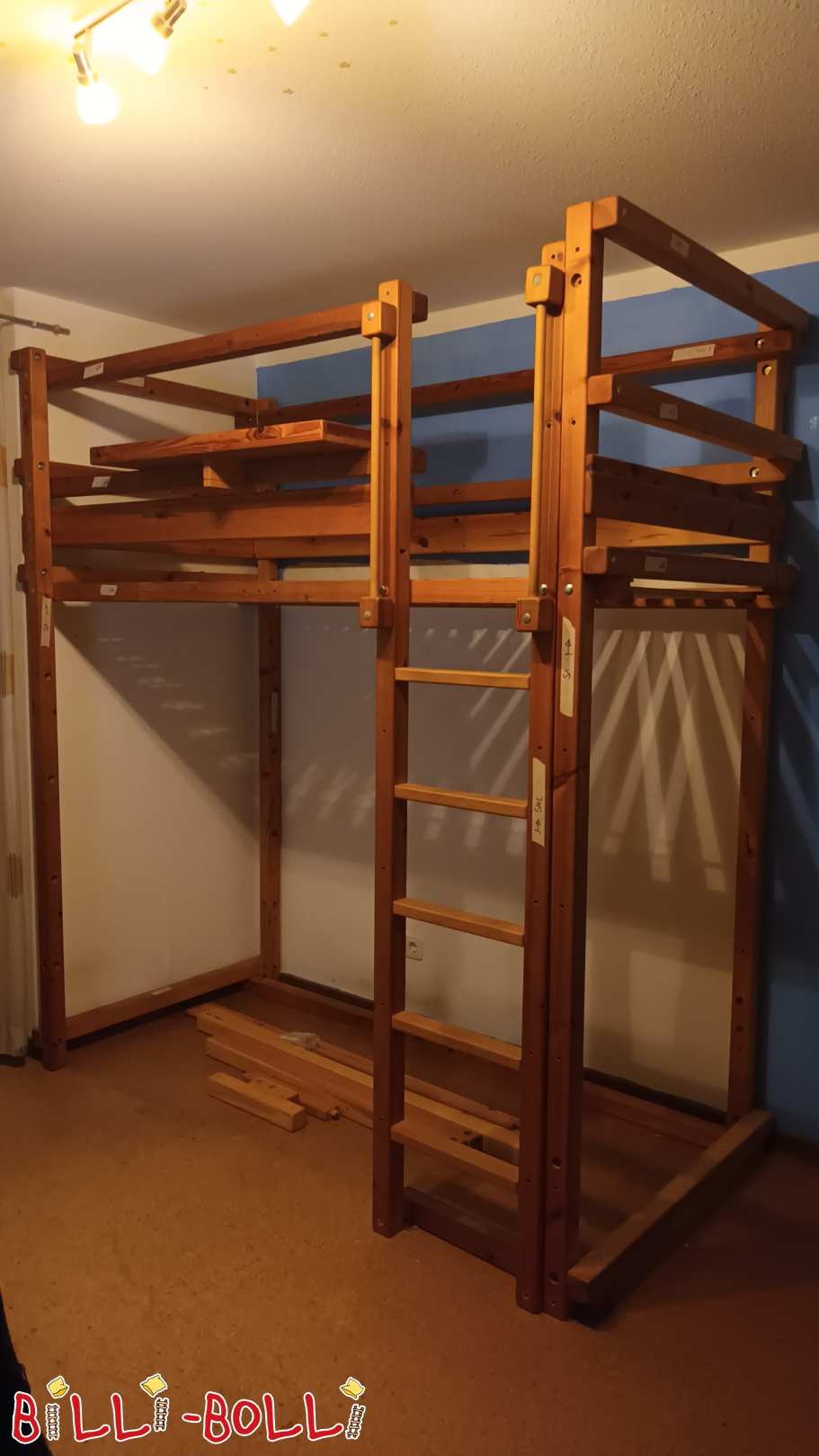 Hochbett mitwachsend gebraucht, Kiefer geölt, München (Kategorie: Hochbett mitwachsend gebraucht)