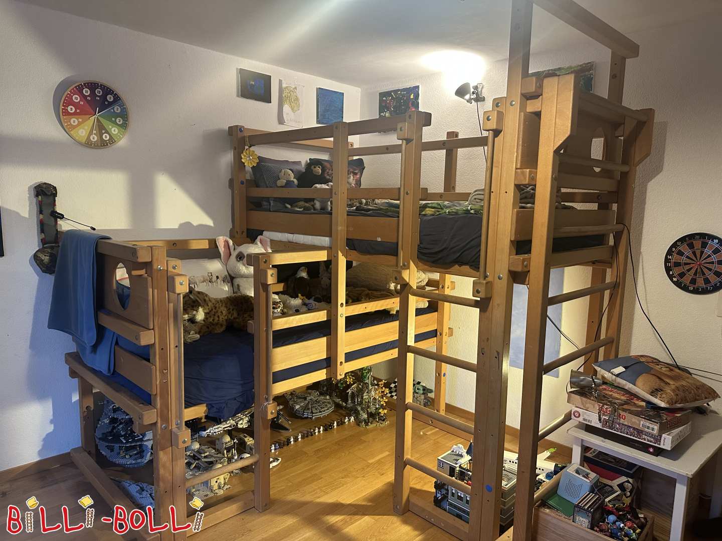 Über-Eck-Variante Hochbett für 2 Kinder aus gepflegten Haushalt in ZH (Kategorie: Etagenbett-über-Eck gebraucht)
