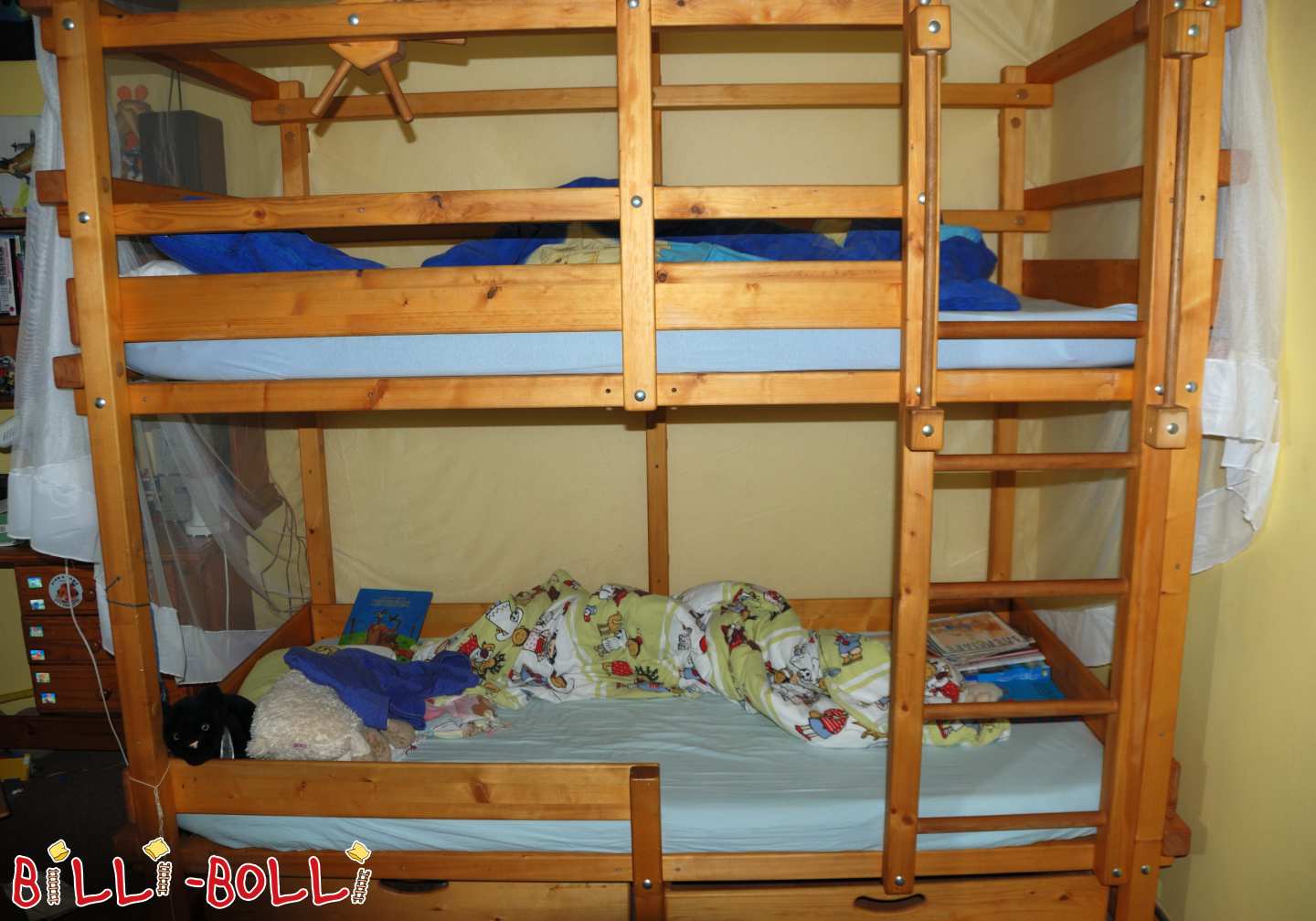 Etagenbett, Möglichkeit zu 2 Jugendhochbetten (100x200), Fichte (Kategorie: Etagenbett gebraucht)