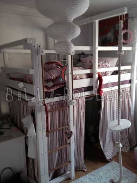 Weiß lackiertes Hochbett (Hochbett gebraucht) Weiß lackiertes Hochbett (Hochbett gebraucht)